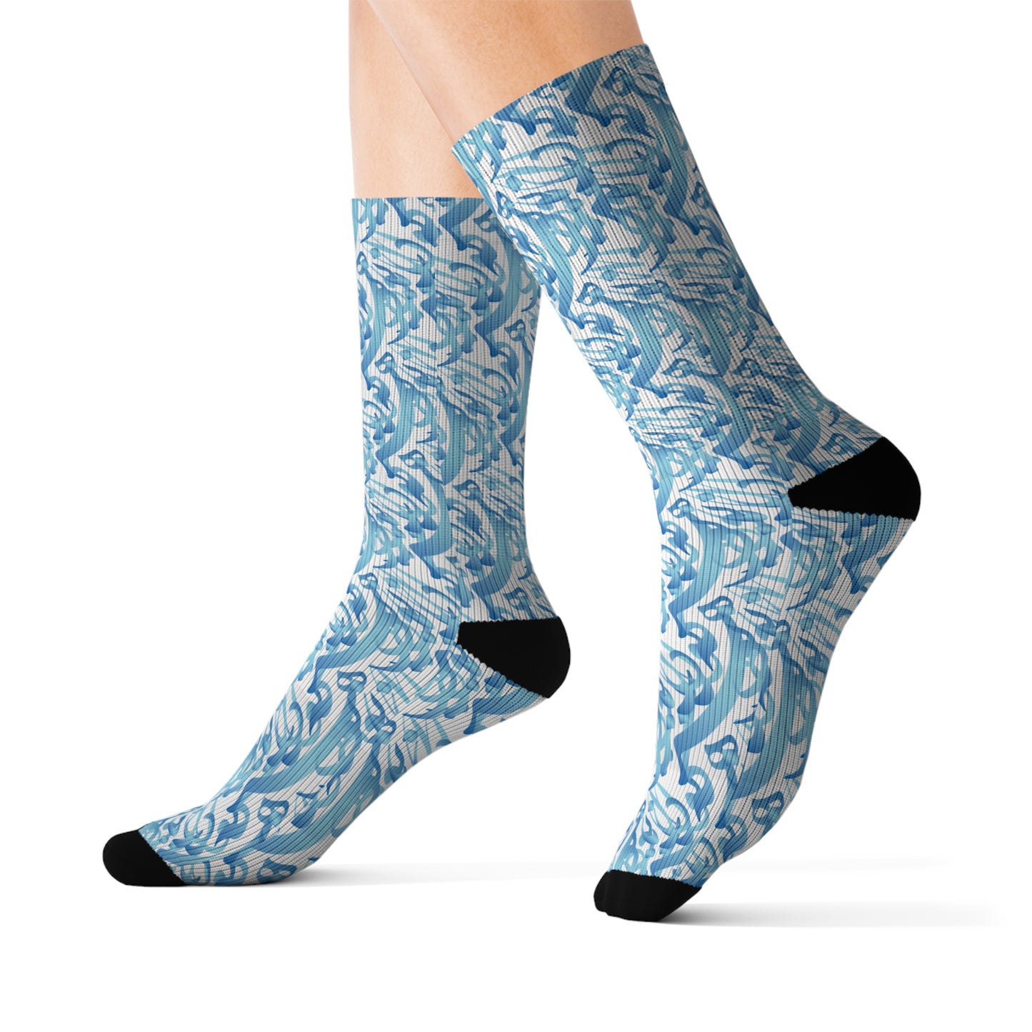 Unisex Sublimation Socks with Persion Calligraphy