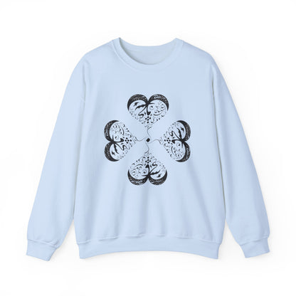 UNISEX FARSI CALLIGRAPHY HEART SWEATSHIRT: 'MAL MANI' BY MOEIN