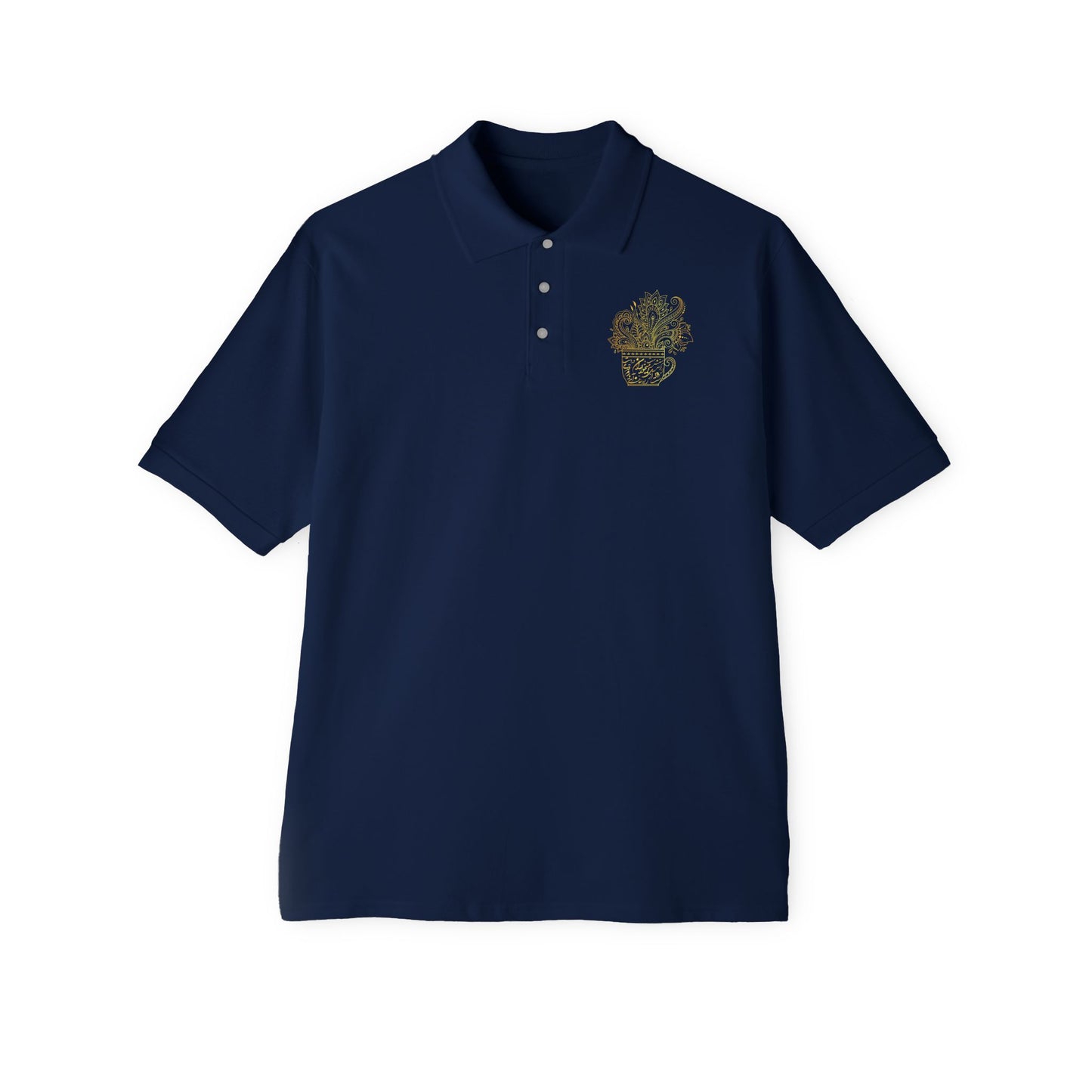 Men's Piqué Polo with persion Calligraphy