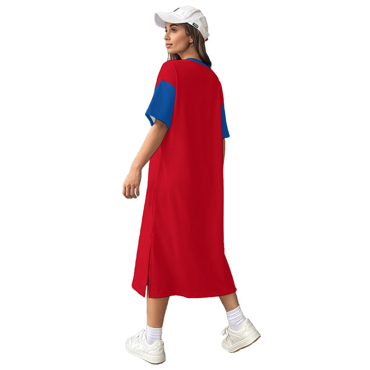 PERSIAN POETRY COTTON MIDI T-SHIRT DRESS
