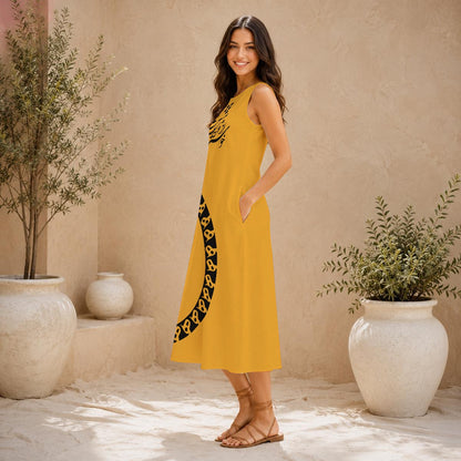 PERSIAN POETRY HICH COTTON DRESS