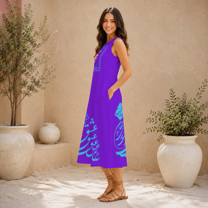 PERSIAN POETRY LOVE COTTON DRESS