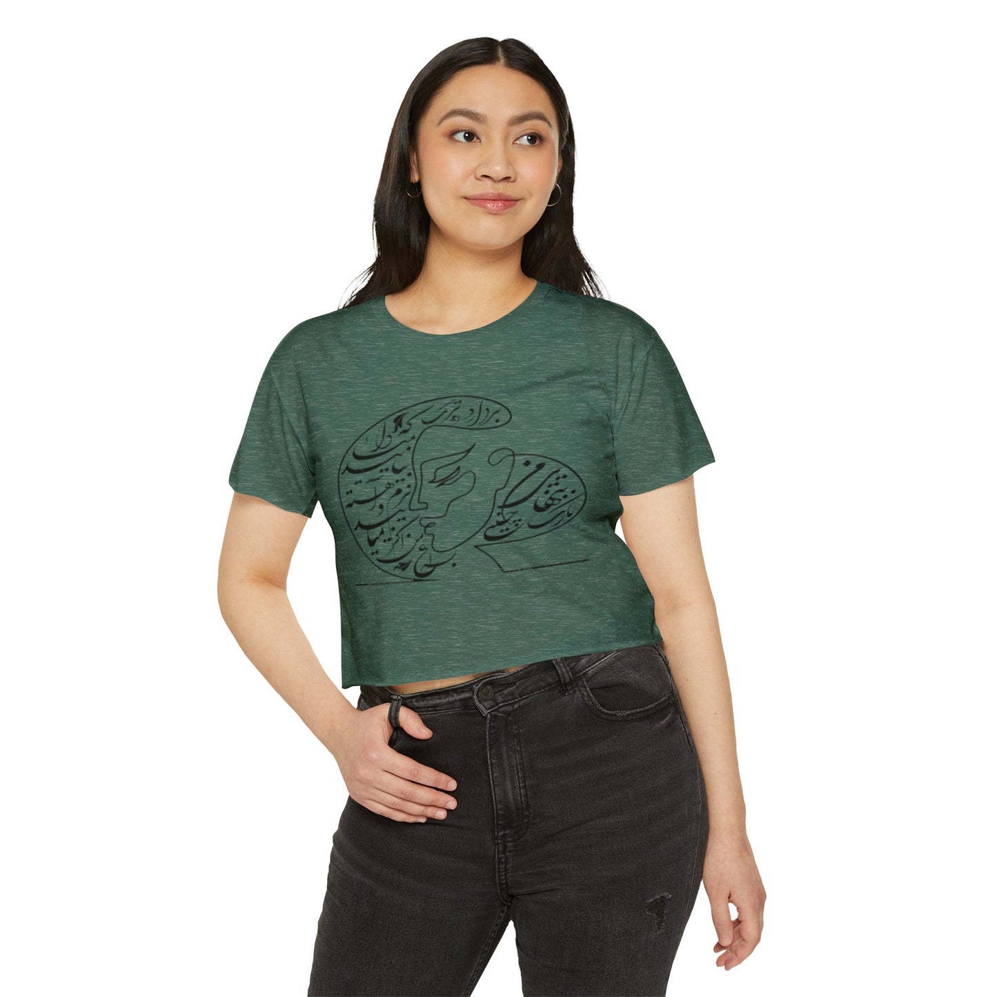 Persian Calligraphy Crop Top