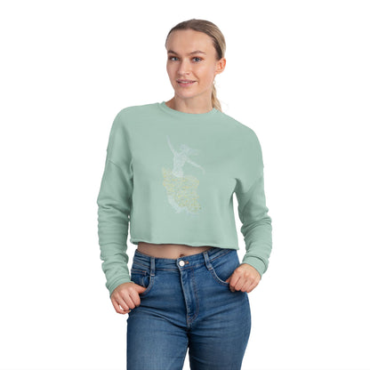 CROPPED SWEATSHIRT — RUMI POETRY & GOLDEN BUTTERFLY
