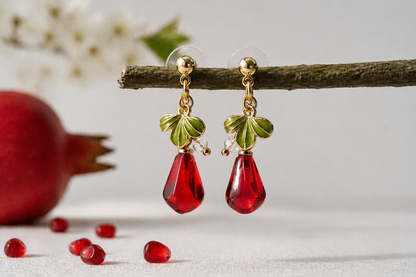 BOUCLES D'OREILLES PENDANTES GRENADE