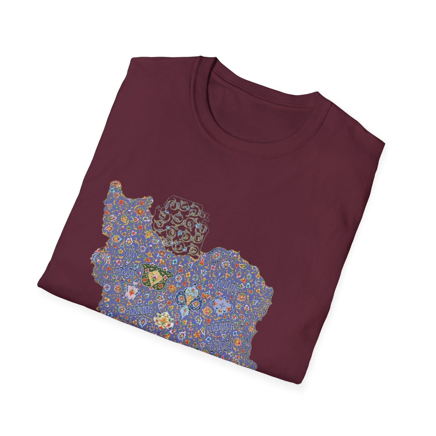 UNISEX IRAN MAP T-SHIRT WITH TAZHIB