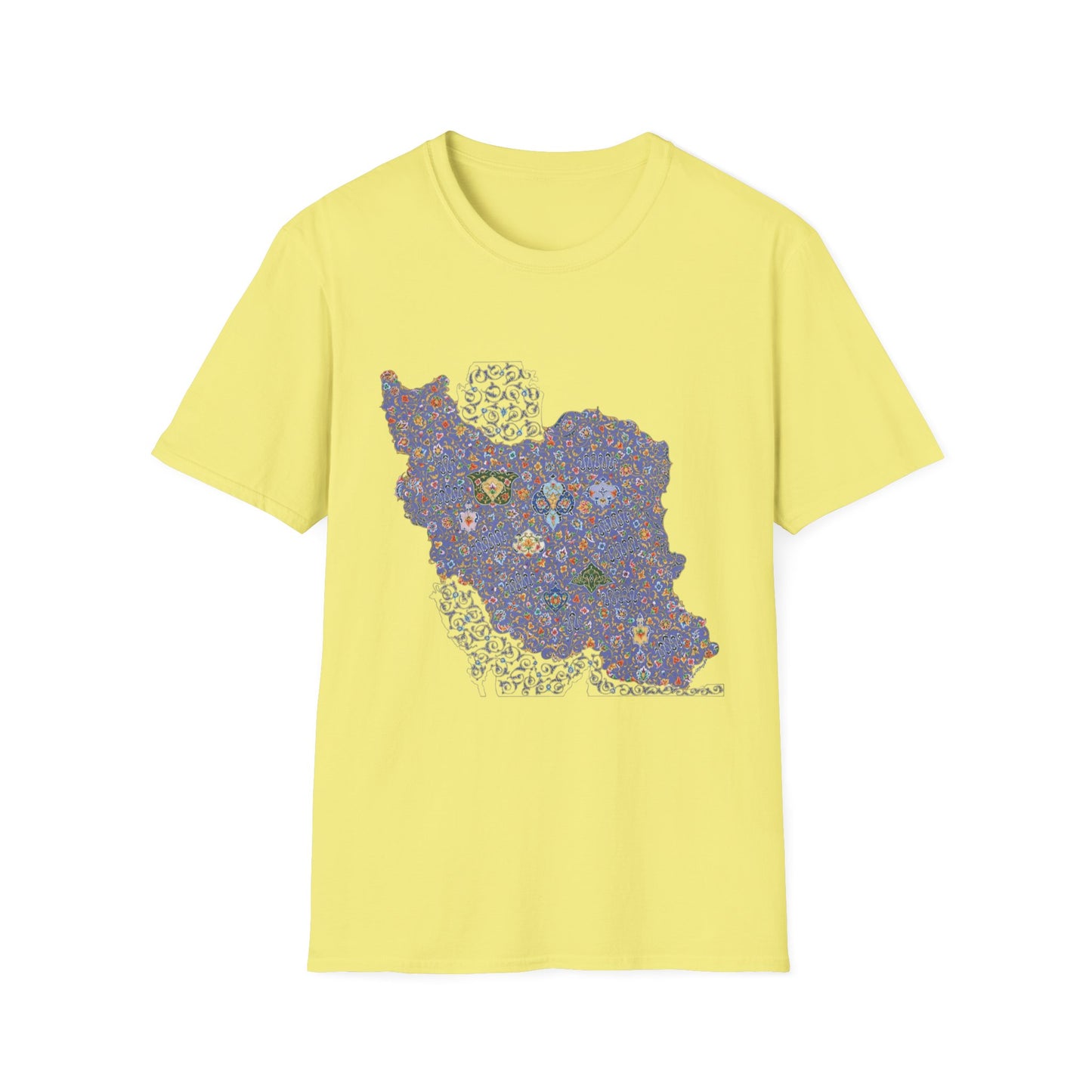 UNISEX IRAN MAP T-SHIRT WITH TAZHIB