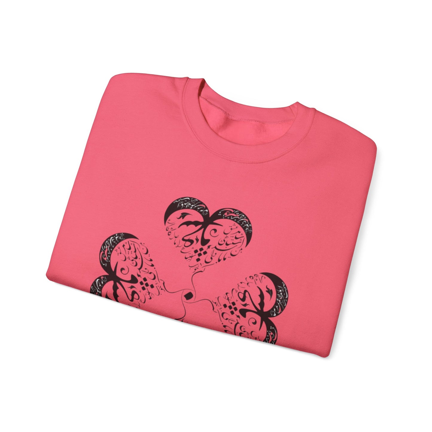 UNISEX FARSI CALLIGRAPHY HEART SWEATSHIRT: 'MAL MANI' BY MOEIN
