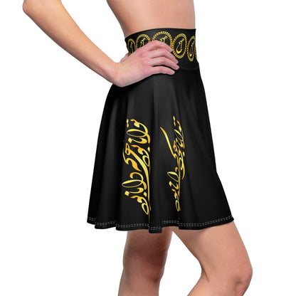 PERSIAN CALLIGRAPHY SKATER SKIRT توانا بود هر که دانا بود