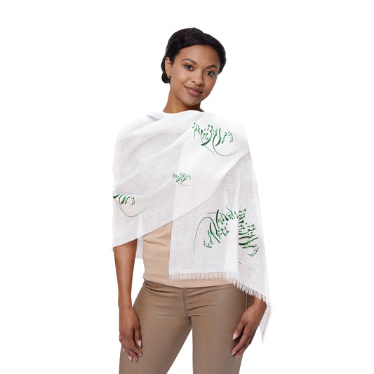 FARSI CALLIGRAPHY LIGHTWEIGHT FLORAL SCARF