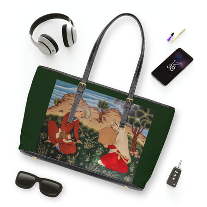 Artistic PU Leather Shoulder Bag – Iranian Miniature layli & Majnoon لیلی و مجنون