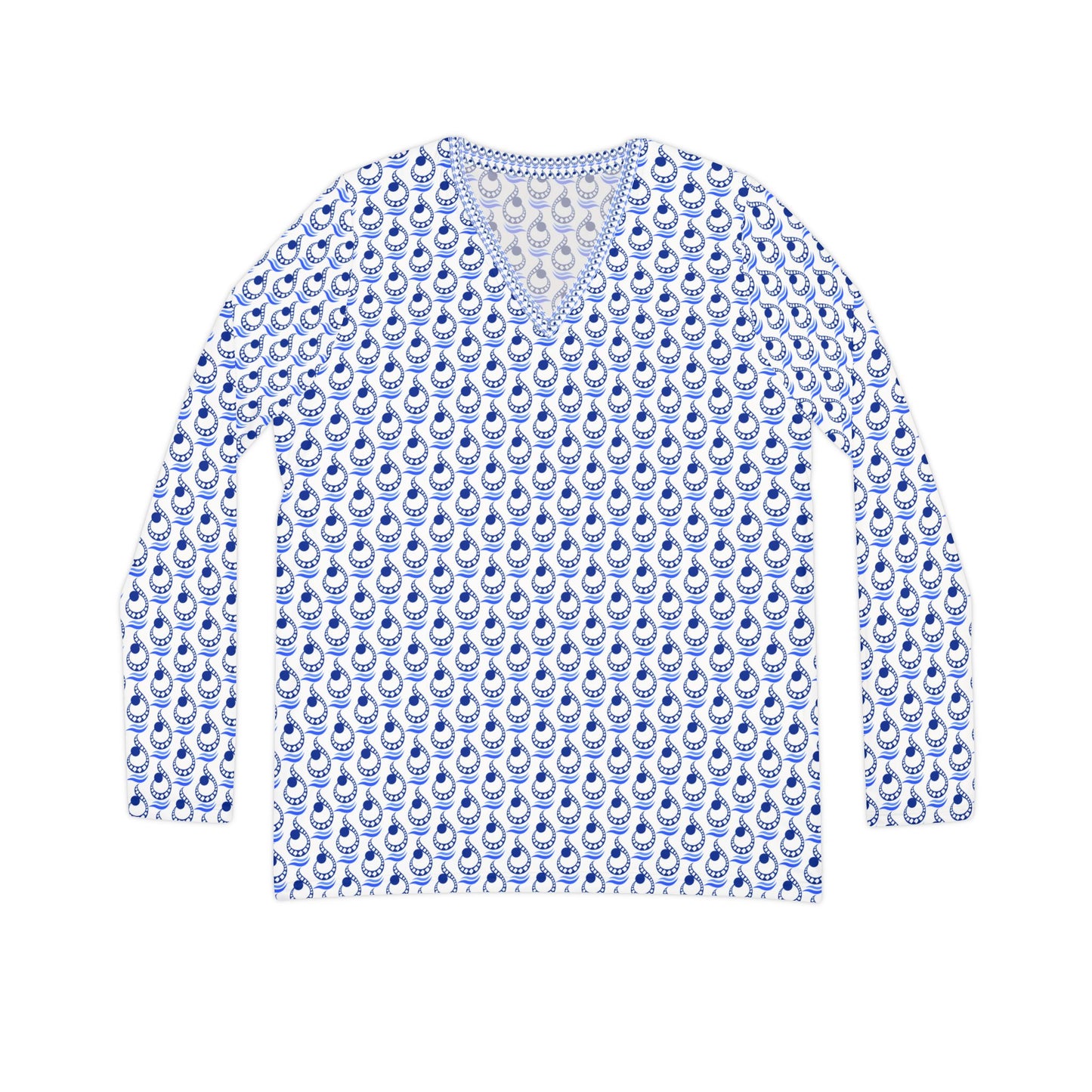 WOMEN'S V-NECK TOP ن LETTER "N"