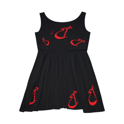 PERSIAN CALLIGRAPHY SKATER DRESS هیچ