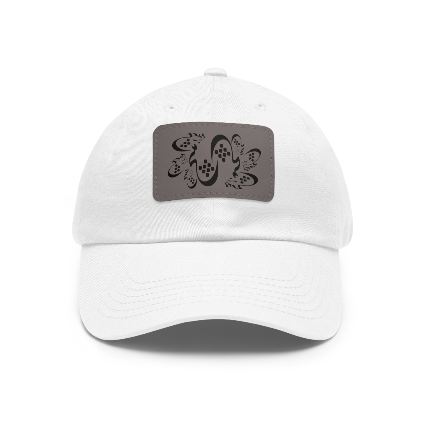 Persion Calligraphy Dad Hat with Leather Patch هیچ