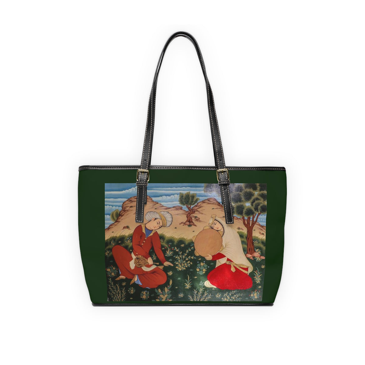 Artistic PU Leather Shoulder Bag – Iranian Miniature layli & Majnoon لیلی و مجنون
