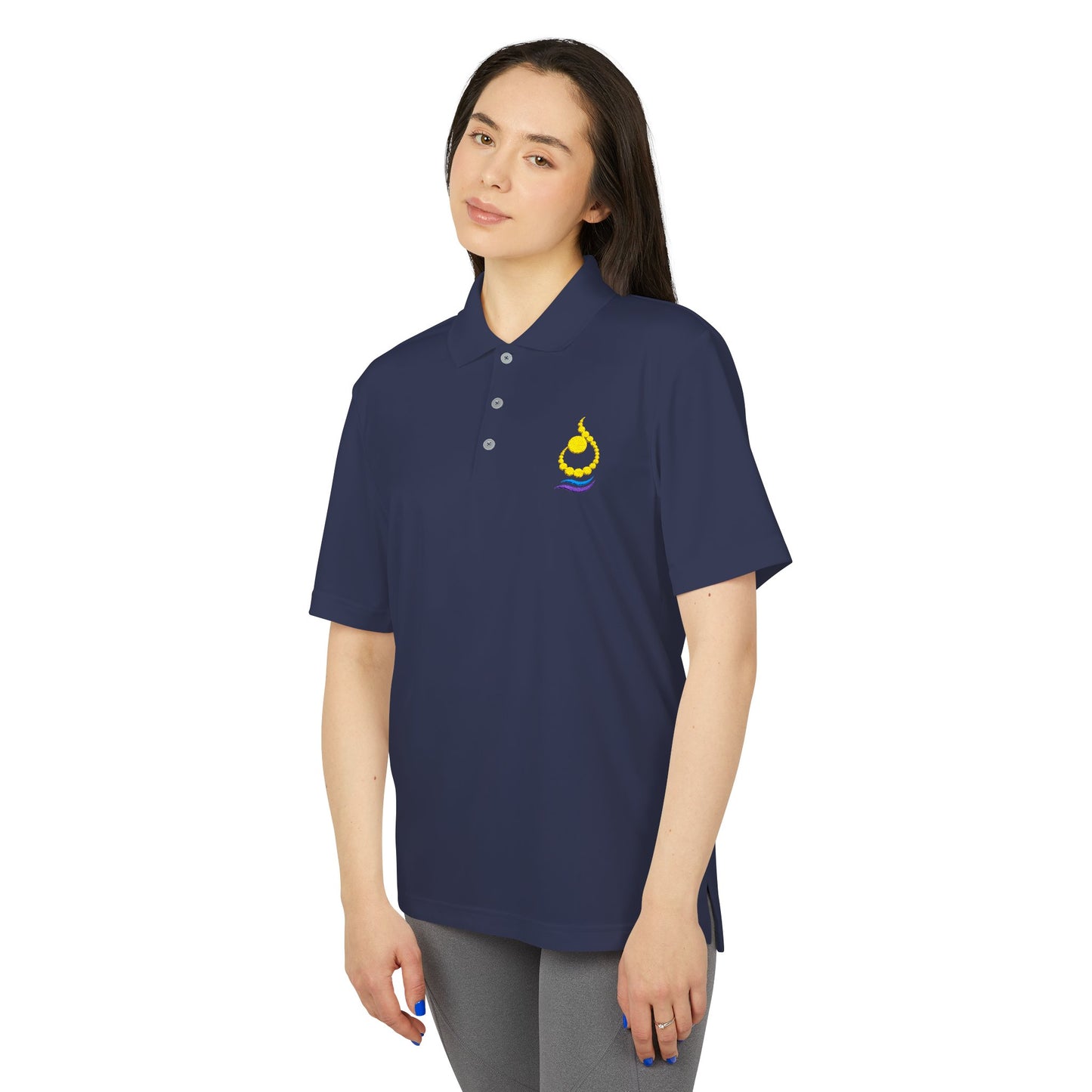 N ALPHABET ADIDAS POLO | ن EMBROIDERED DESIGN
