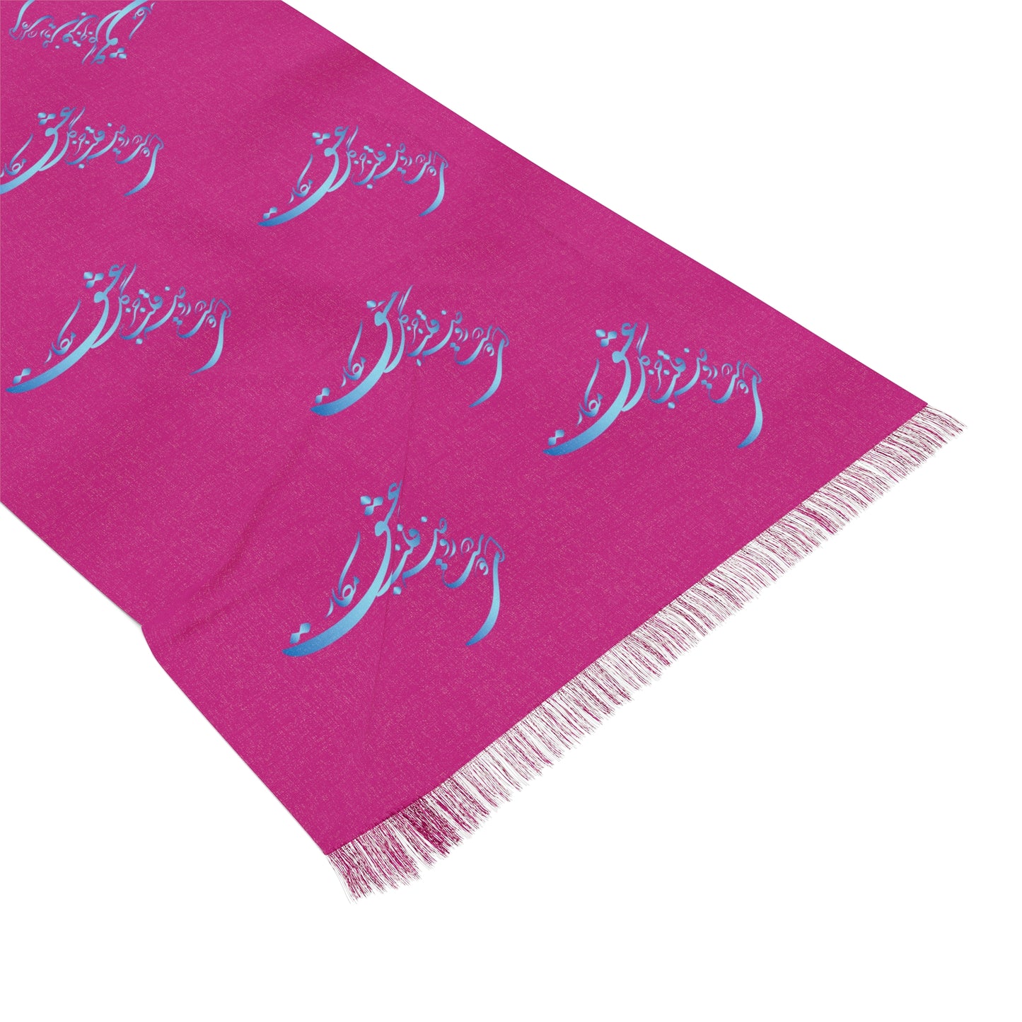 PERSIAN CALLIGRAPHY LIGHT SCARF ای دوست در روضه قلب جز گل عشق مکار