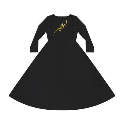 ROBE DE DANSE CALLIGRAPHIQUE IRANIENNE "Puisse mon corps ne pas être si l'Iran n'est pas"