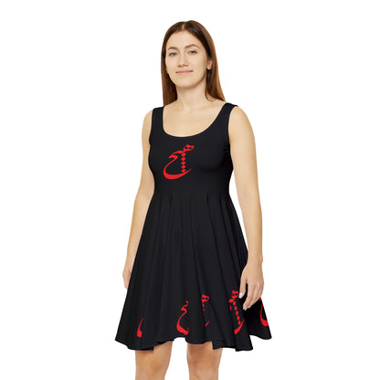 PERSIAN CALLIGRAPHY SKATER DRESS هیچ