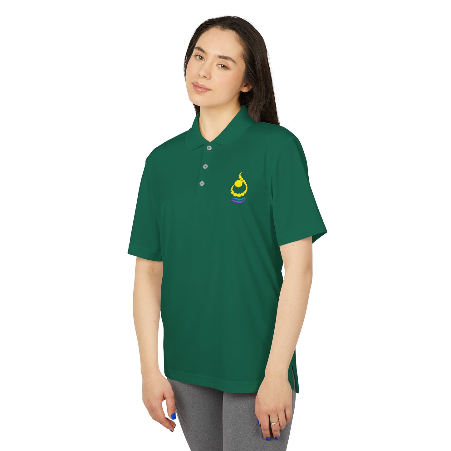 N ALPHABET ADIDAS POLO | ن EMBROIDERED DESIGN