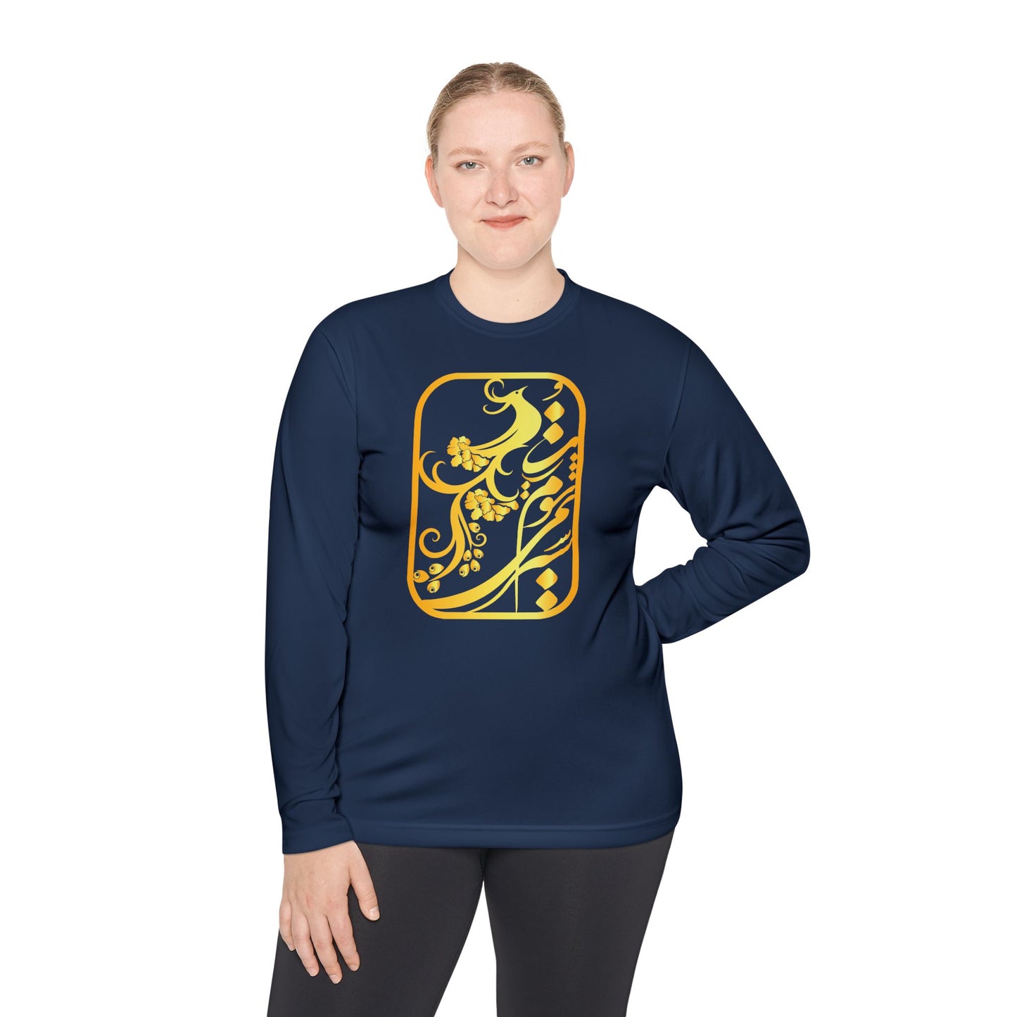 Unisex Lightweight Long Sleeve Tee with Persion Calligraphy