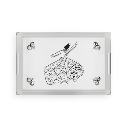 Persion Calligraphy Acrylic Serving Tray