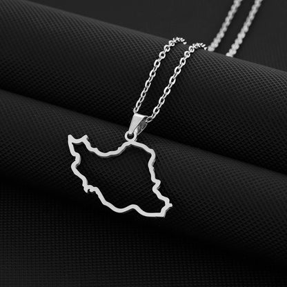COLLIER PENDENTIF CARTE DE L'IRAN – « ایران » (Copie)