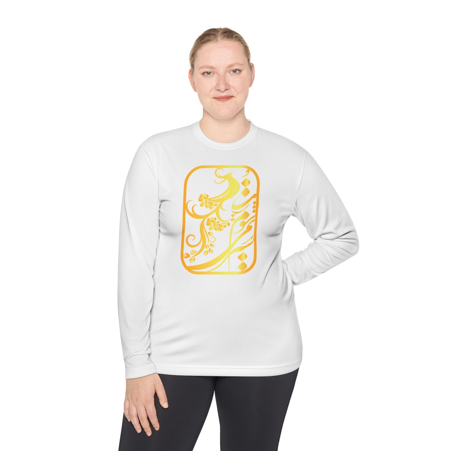 Unisex Lightweight Long Sleeve Tee with Persion Calligraphy