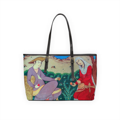 Artistic PU Leather Shoulder Bag – Iranian Miniature