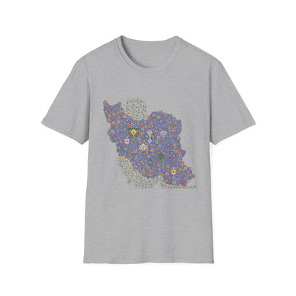 UNISEX IRAN MAP T-SHIRT WITH TAZHIB