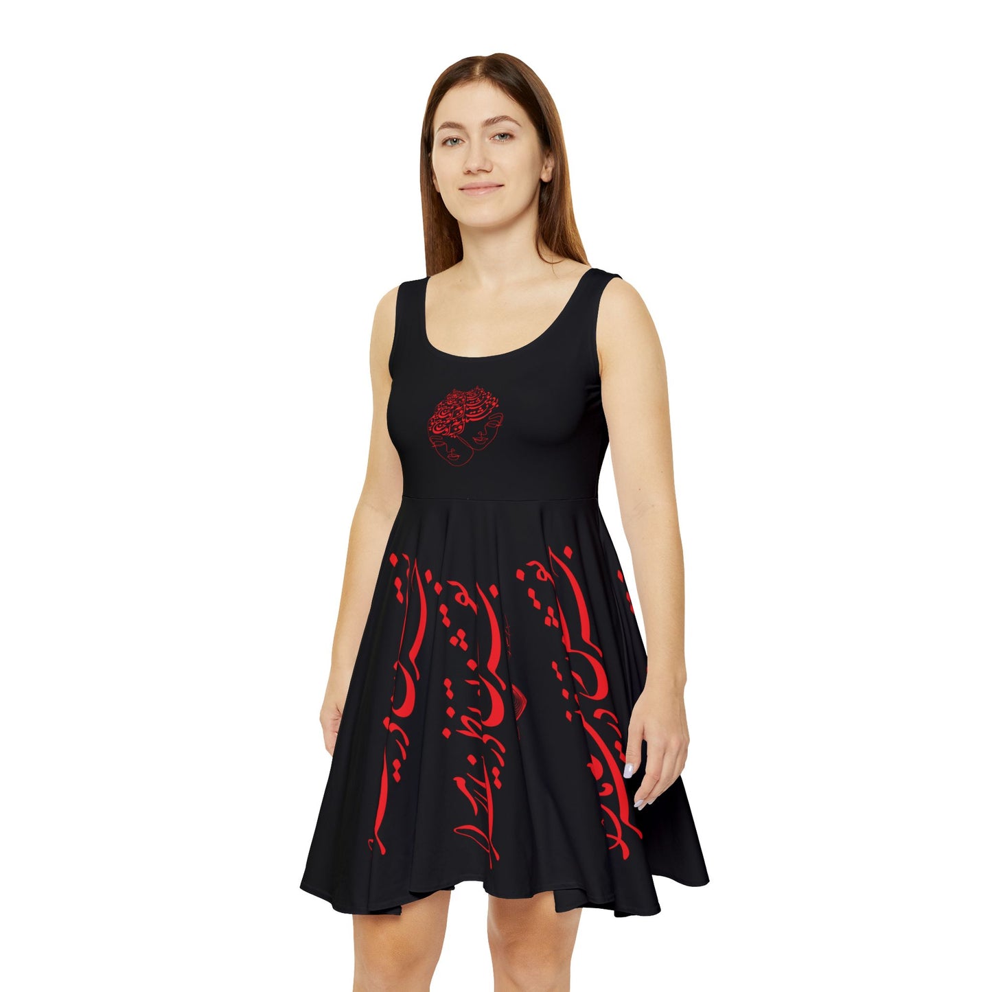 Women's Skater Dress with Persion Culture Poam