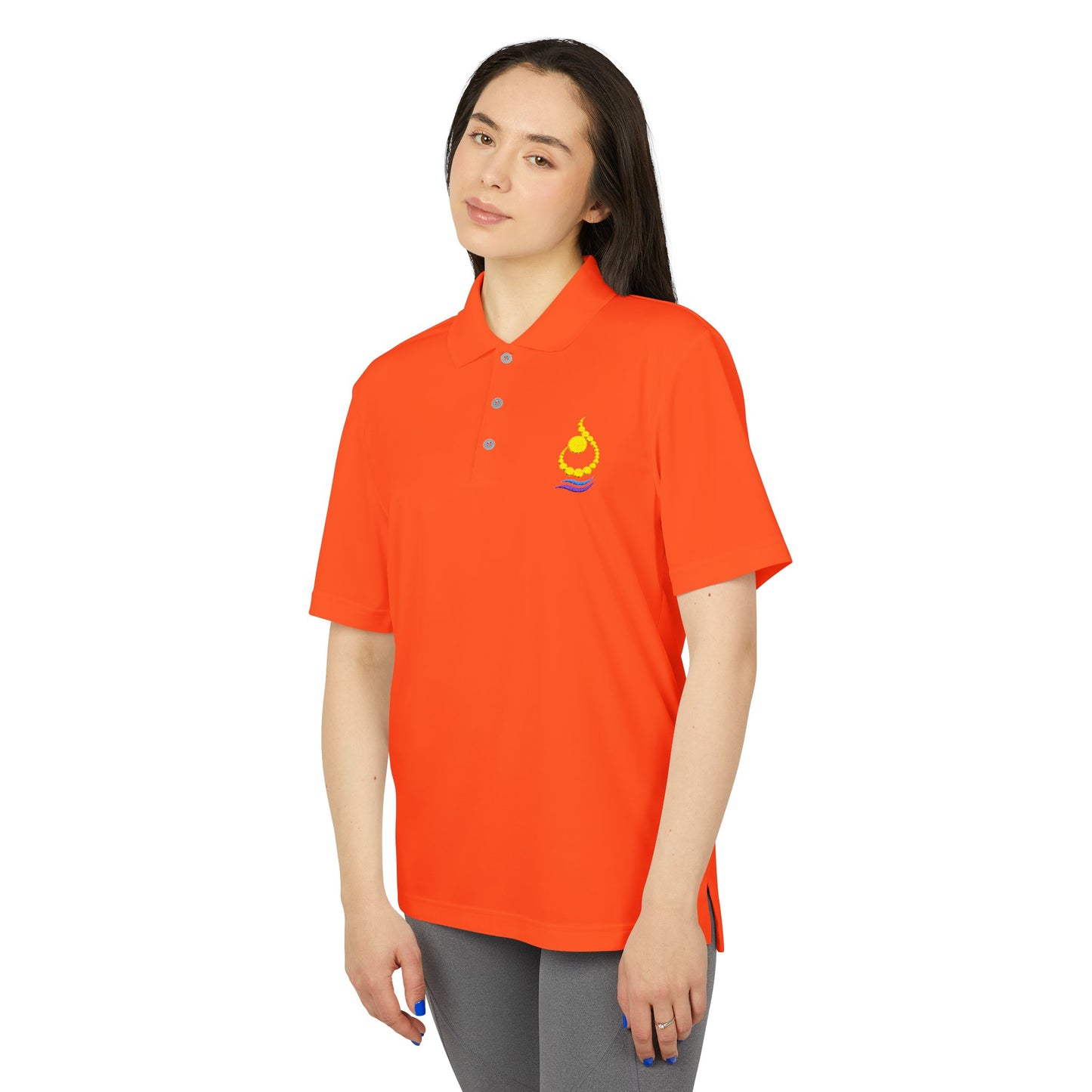 N ALPHABET ADIDAS POLO | ن EMBROIDERED DESIGN