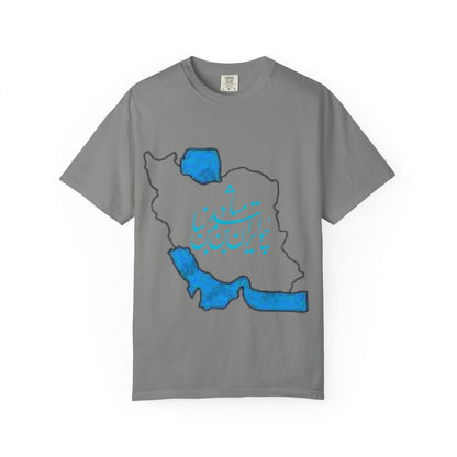 PERSIA IRAN MAP UNISEX T-SHIRT – چو ایران نباشد تن من مباد
