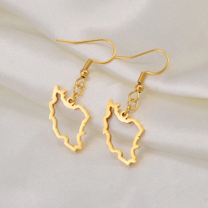 IRAN MAP EARRINGS – STAINLESS STEEL PERSIAN JEWELRY | IRANIAN PRIDE GIFT