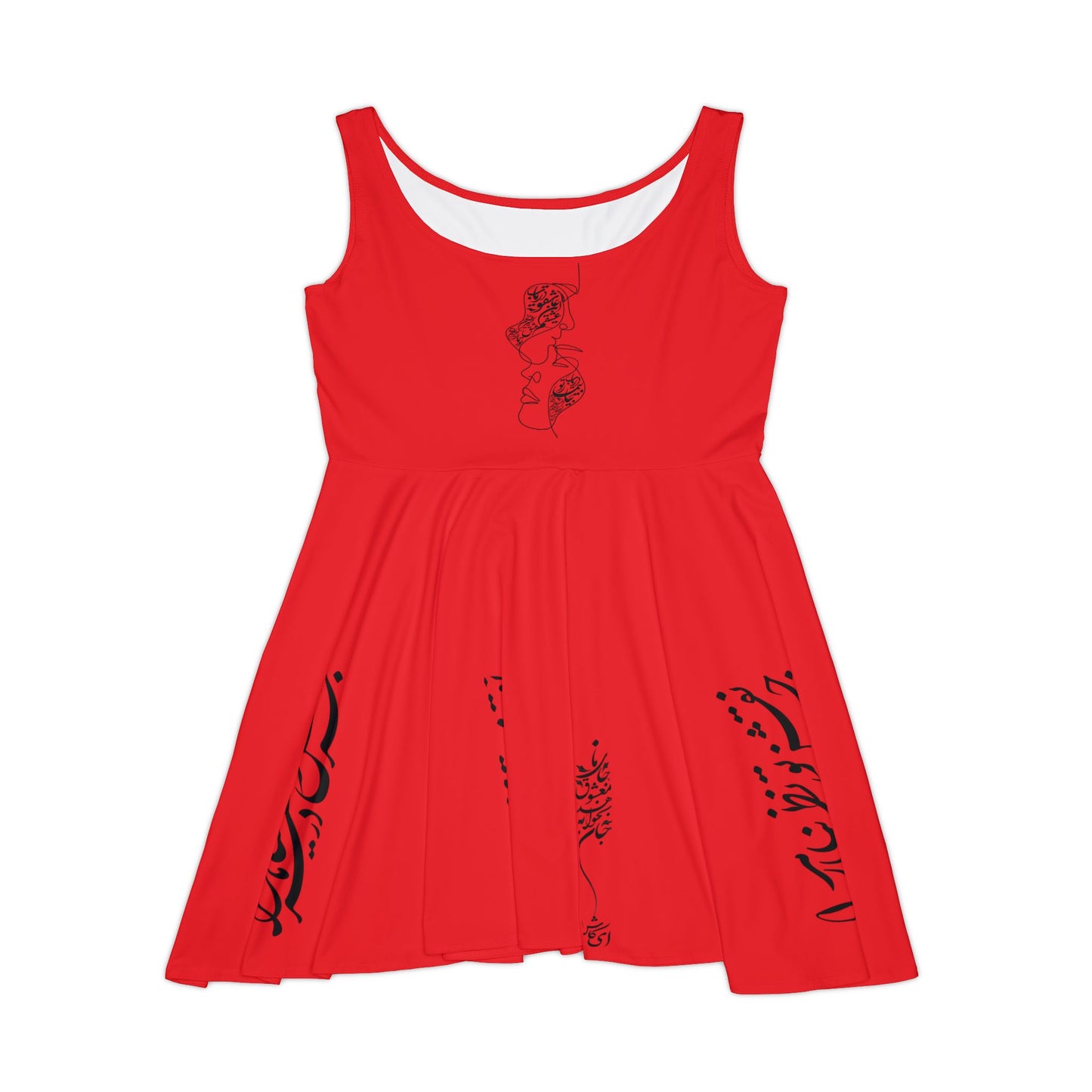 PERSIAN CALLIGRAPHY SKATER DRESS