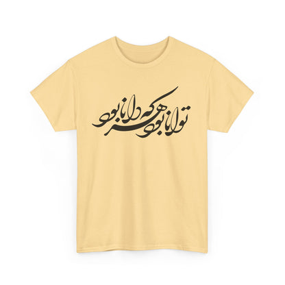 HEAVY COTTON TEE | "توانا بود هرکه دانا بود" + HAFEZ POETRY