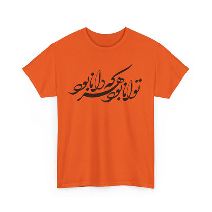 HEAVY COTTON TEE | "توانا بود هرکه دانا بود" + HAFEZ POETRY
