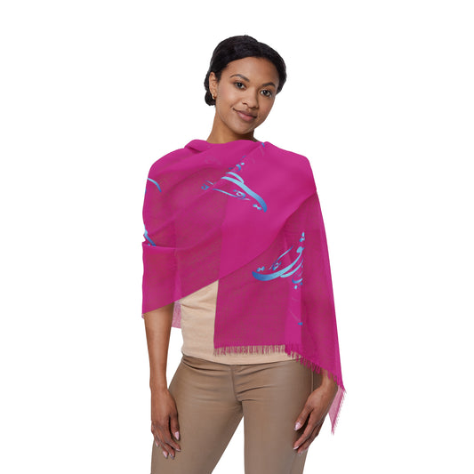 PERSIAN CALLIGRAPHY LIGHT SCARF ای دوست در روضه قلب جز گل عشق مکار