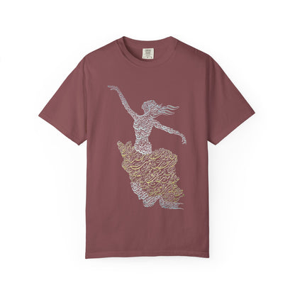 T-SHIRT CALLIGRAPHIE FEMME CARTE IRAN PERSE