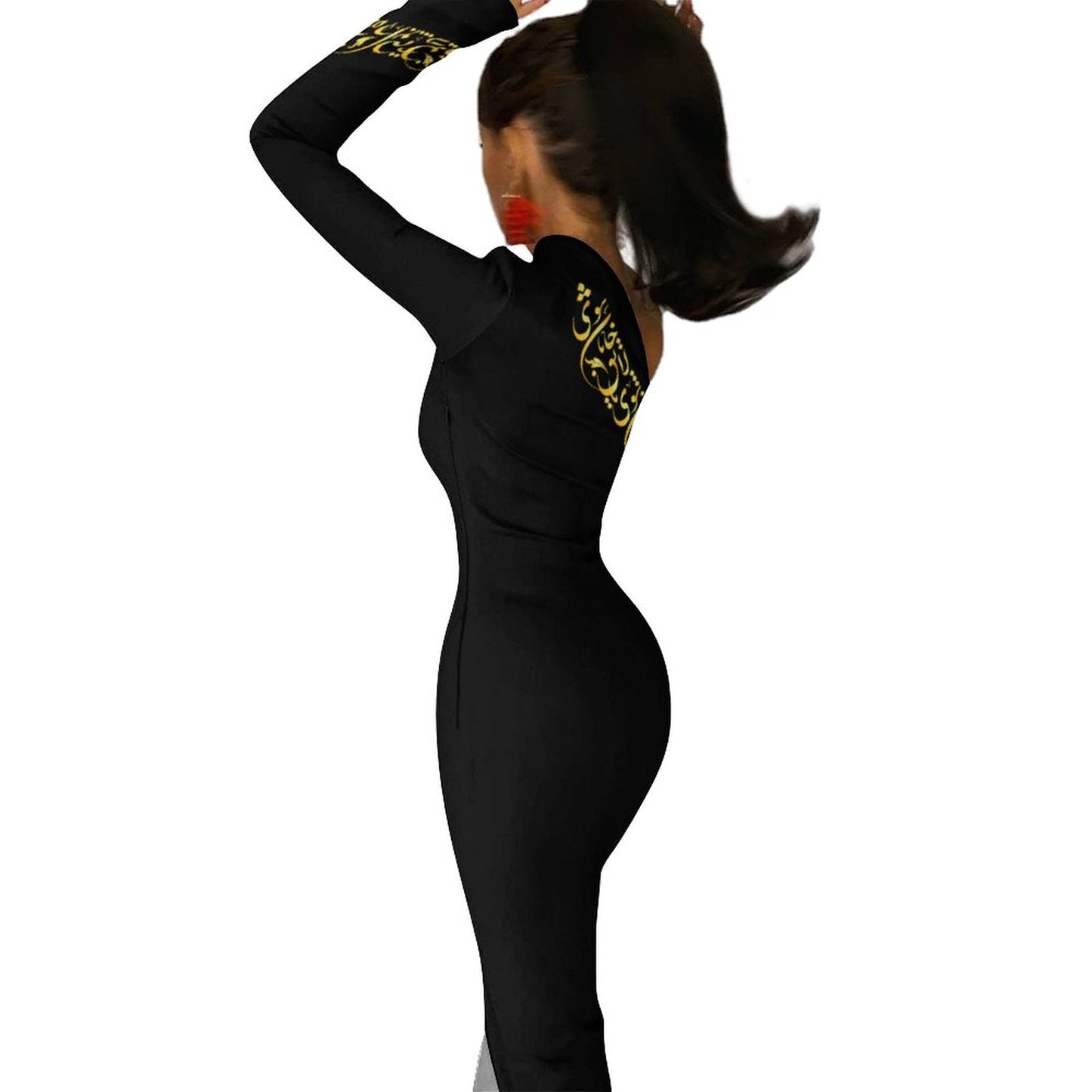 ONE SHOULDER SPLIT DRESS – BODYCON STYLE | باید که جمله جان شوی تا لایق جانان شوی