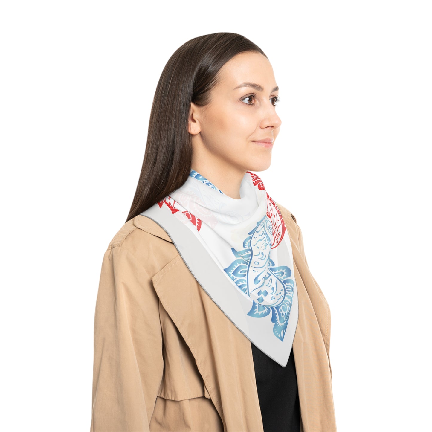 Poly Scarf with Persion Calligraphy