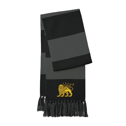 EMBROIDEDRED LION & SUN SCARF