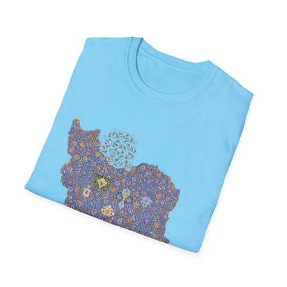 UNISEX IRAN MAP T-SHIRT WITH TAZHIB