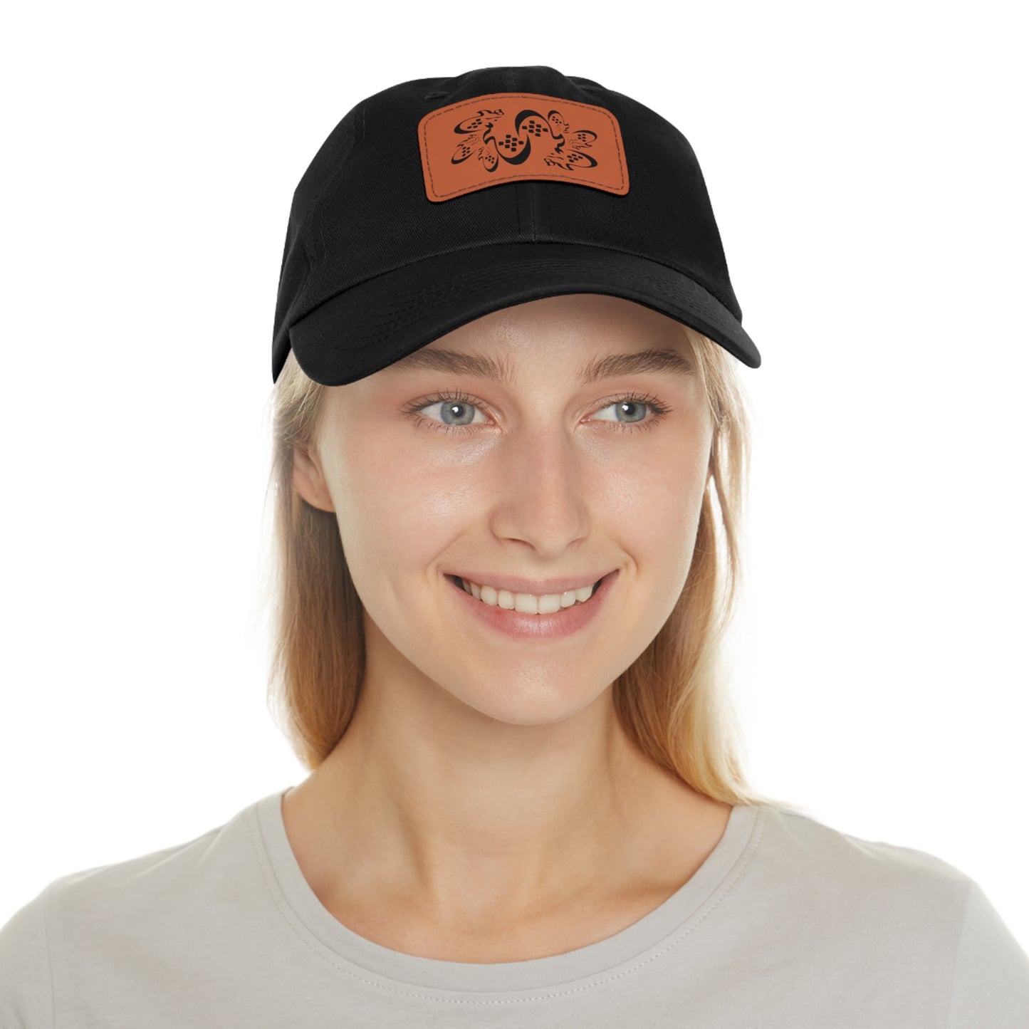 Persion Calligraphy Dad Hat with Leather Patch هیچ