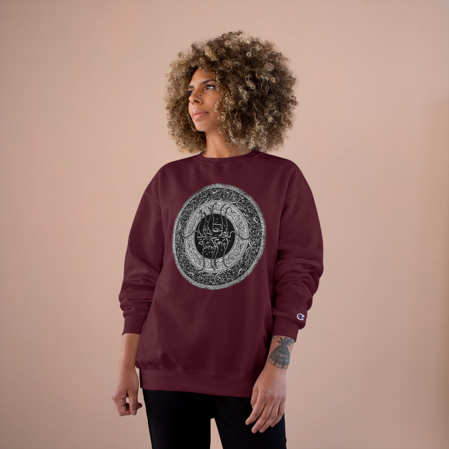 َUnisex Eco Champion Sweatshirt with Farsi Poem