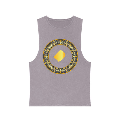 FARSI DOT UNISEX STONEWASH TANK TOP WITH TAZHIB نقطه فارسی