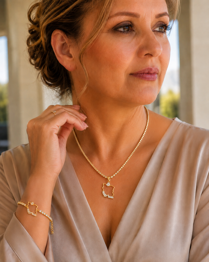Collier de tennis carte d'Iran