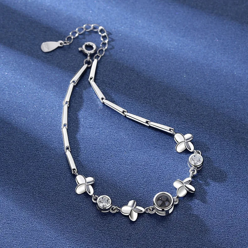 S925 LEAF BRACELET – PERSONALIZED PHOTO PROJECTION BRACELET