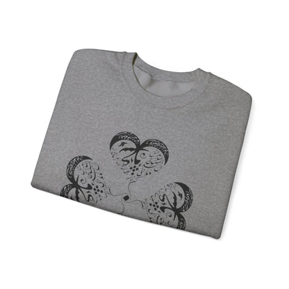 UNISEX FARSI CALLIGRAPHY HEART SWEATSHIRT: 'MAL MANI' BY MOEIN