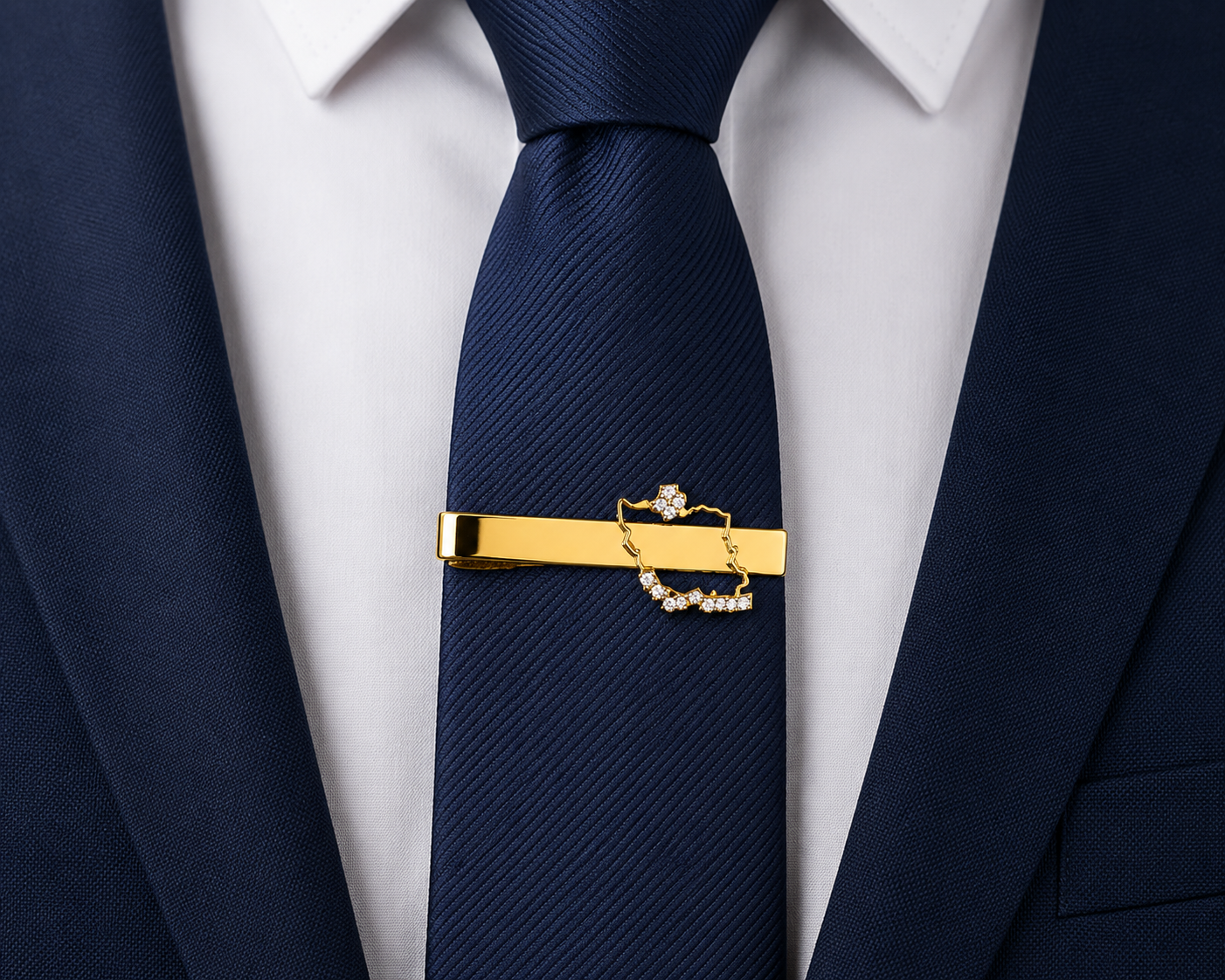 Iran Map Tie Clip – 18K Gold Plated Stainless Steel